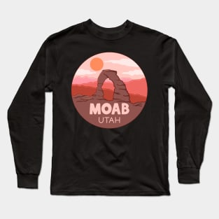 Moab Utah Sunset Minimalist Long Sleeve T-Shirt